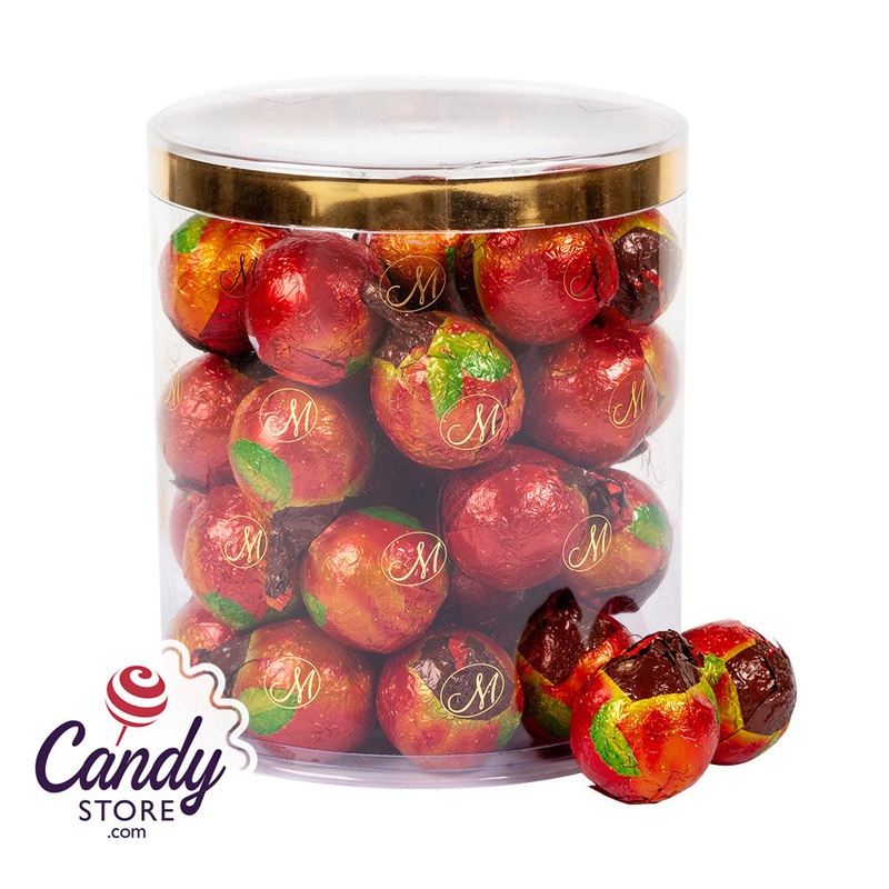 Madelaine Caramel Filled Milk Chocolate Foiled Apple – 40ct