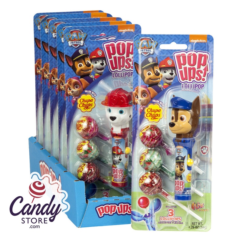 Pop Ups Paw Patrol Lollipop 1.26oz Blister Pack – 6ct