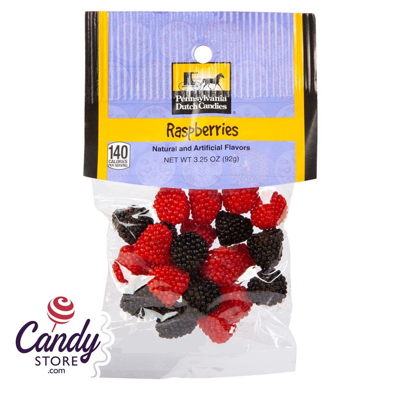Raspberries Clear Window Peg Bags 3.25oz – 12ct