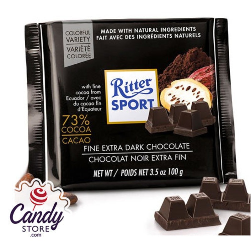 Ritter Sport Extra Fine Dark Chocolate 73% – 9ct
