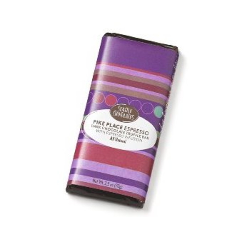 Seattle Chocolates Pike Place Dark Chocolate Espresso Truffle Bars – 12ct
