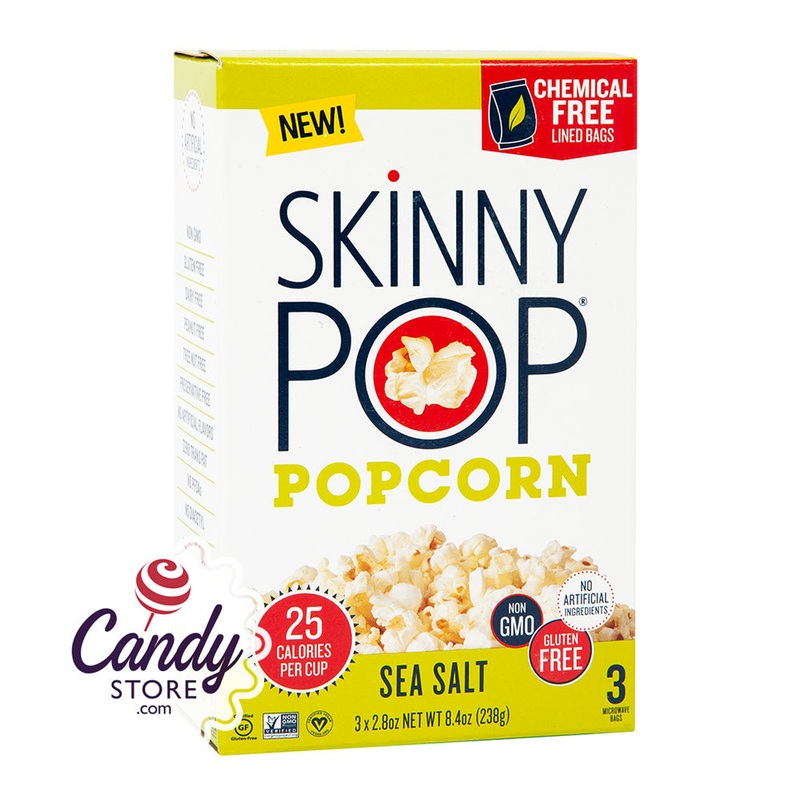 Skinnypop Microwave Sea Salt Popcorn 8.4oz Boxes – 12ct
