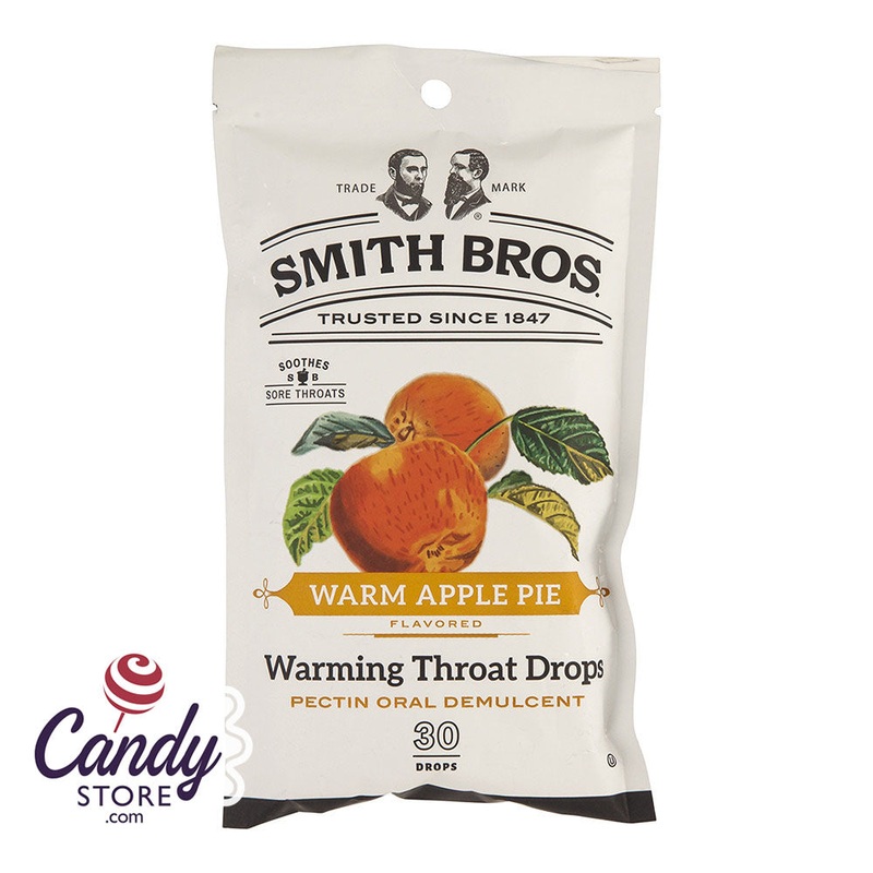 Smith Bros Cough Drops Warm Apple Pie 4oz Peg Bag – 12ct