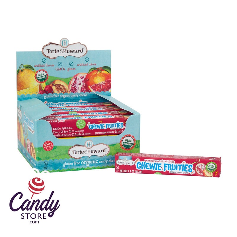 Torie & Howard Pomegranate & Nectarine Chewie Fruities Sticks – 18ct