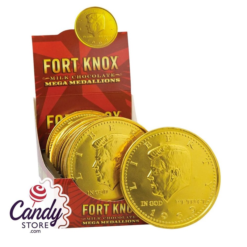 5-Inch Fort Knox Mega Medallions Chocolate Coins – 12ct