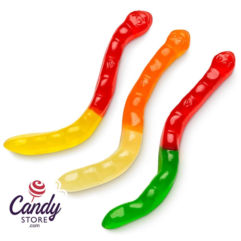 Assorted Fruit Gummi Worms Large – 5lb