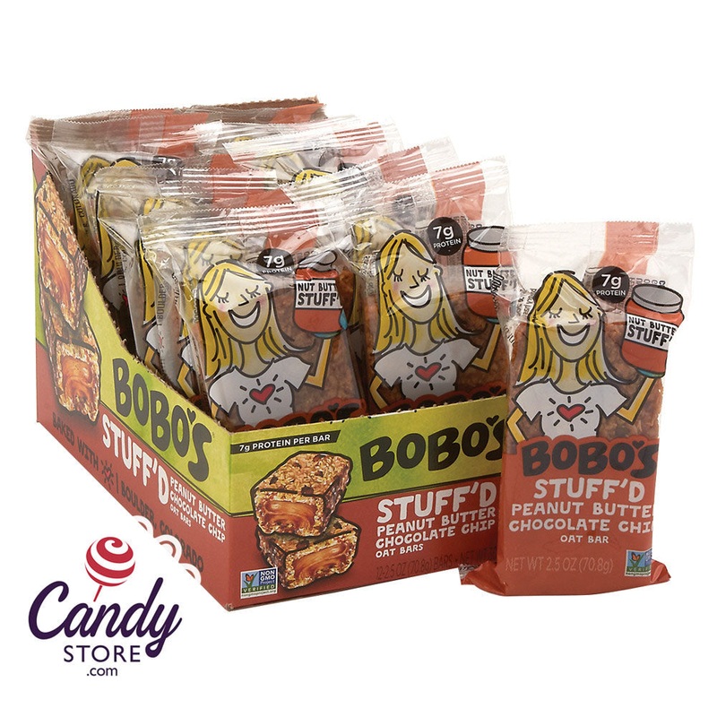 Bobo’s Peanut Butter Filled Chocolate Chip Oat 2.5oz Bar – 12ct