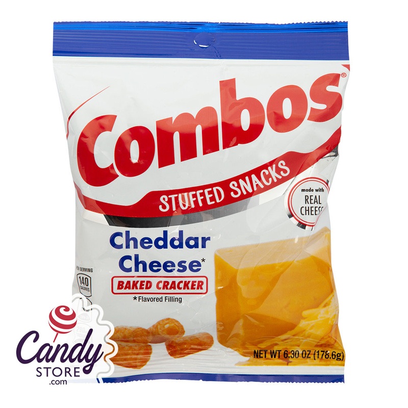 Combos Cheddar Cheese Baked Cracker 6.3oz Peg Bag – 12ct