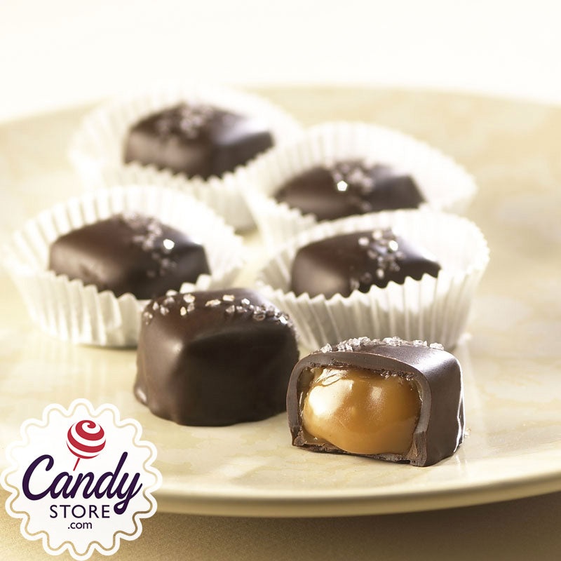 Dark Chocolate Sea Salt Vanilla Caramels – 10lb