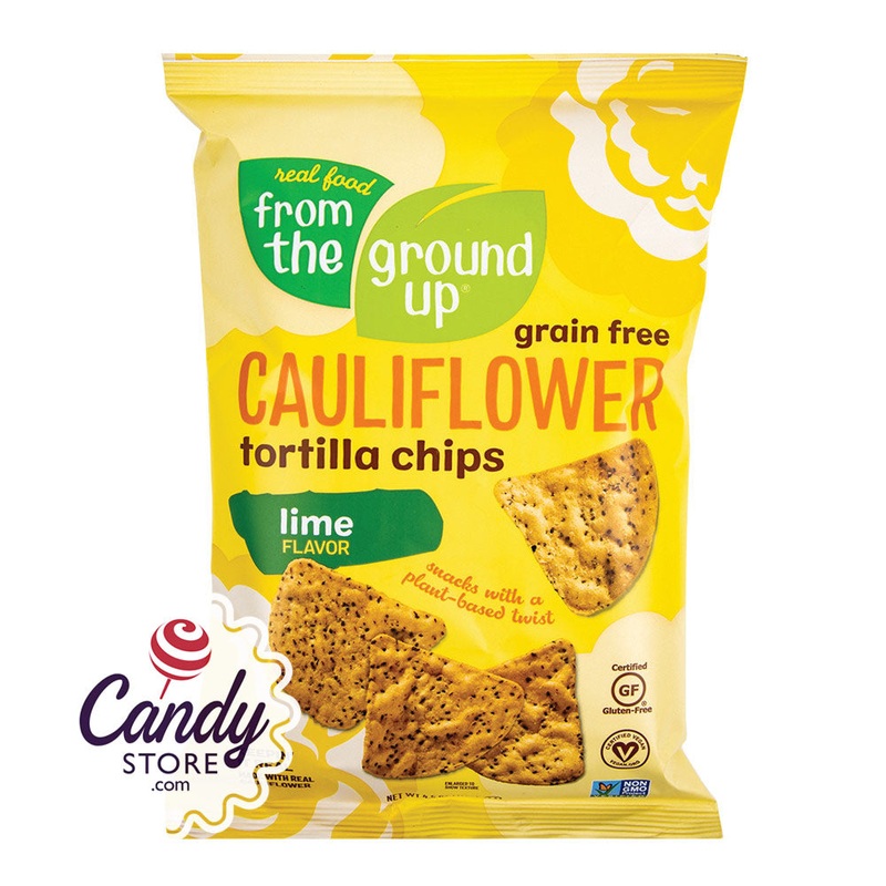 From The Ground Up Cauliflower Lime Tortilla Chips 4.5oz Bags – 12ct
