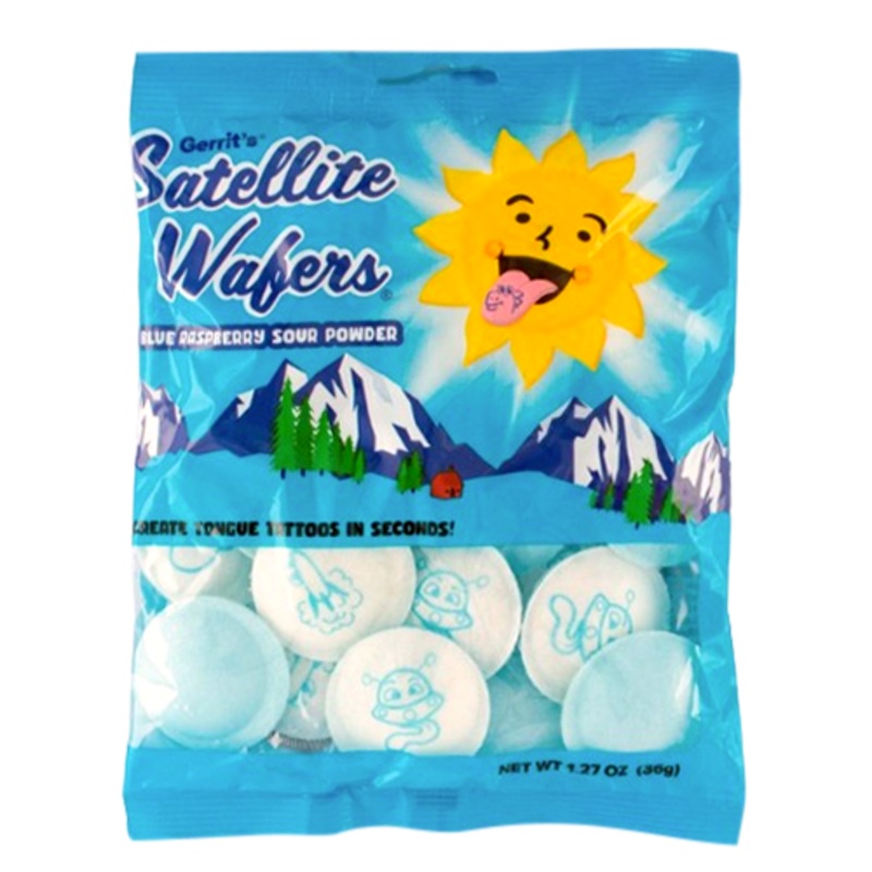 Gerrit’s Blue Raspberry Satellite Wafers 1.27 oz. Bag