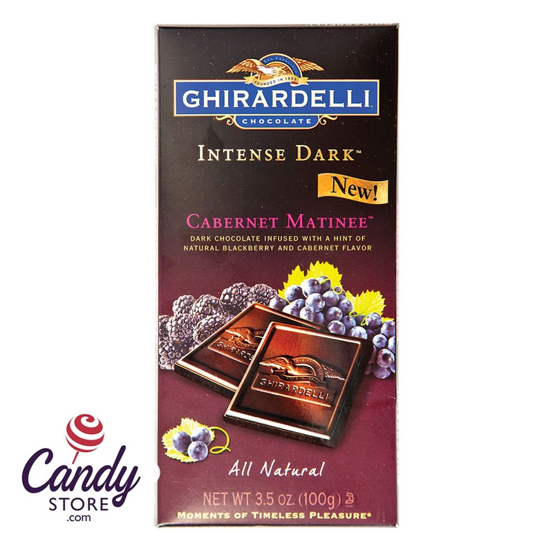 Ghirardelli Intense Dark Chocolate Cabernet Matinee 3.5oz Bar – 12ct