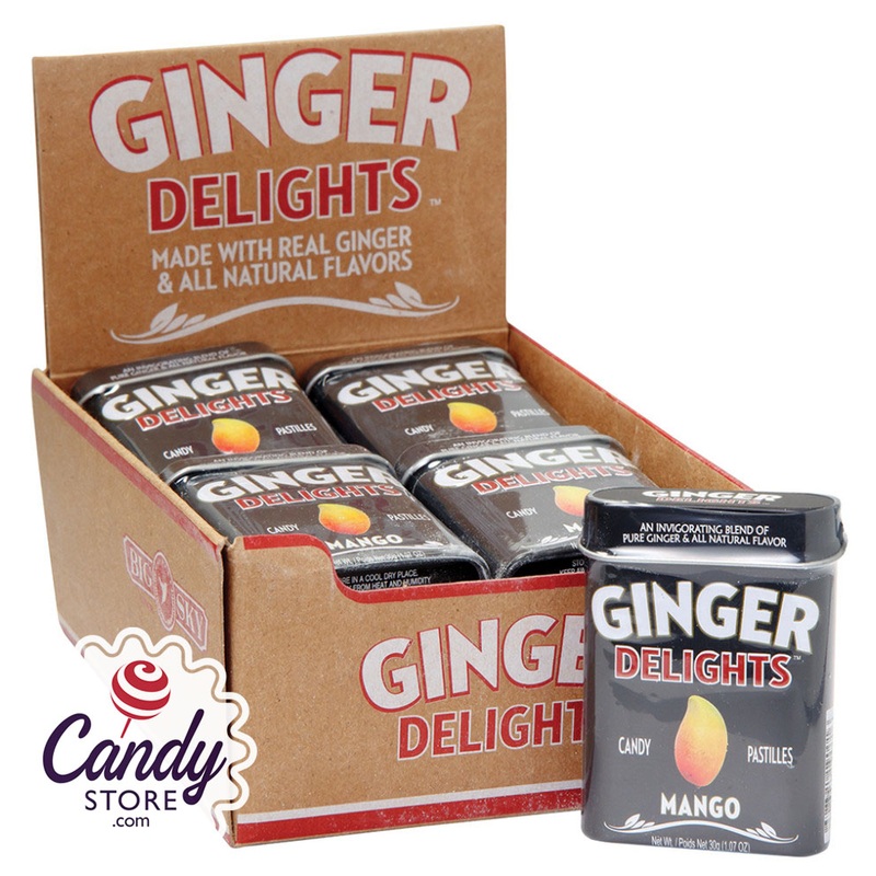 Ginger Delights Mango 1.07oz Tin – 12ct
