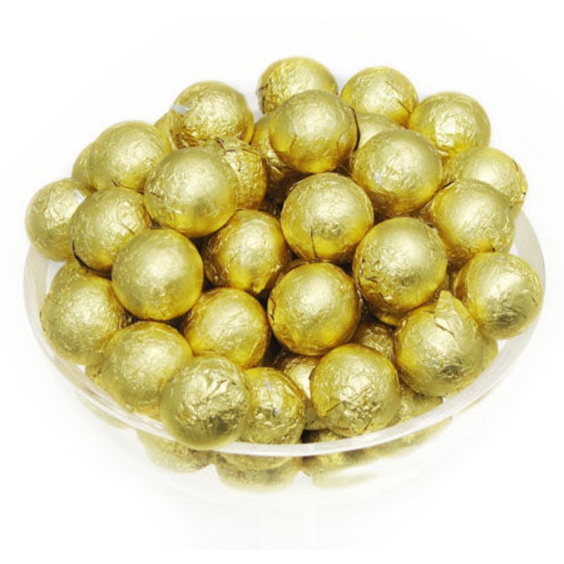 Gold Foil Chocolate Balls – 10lb