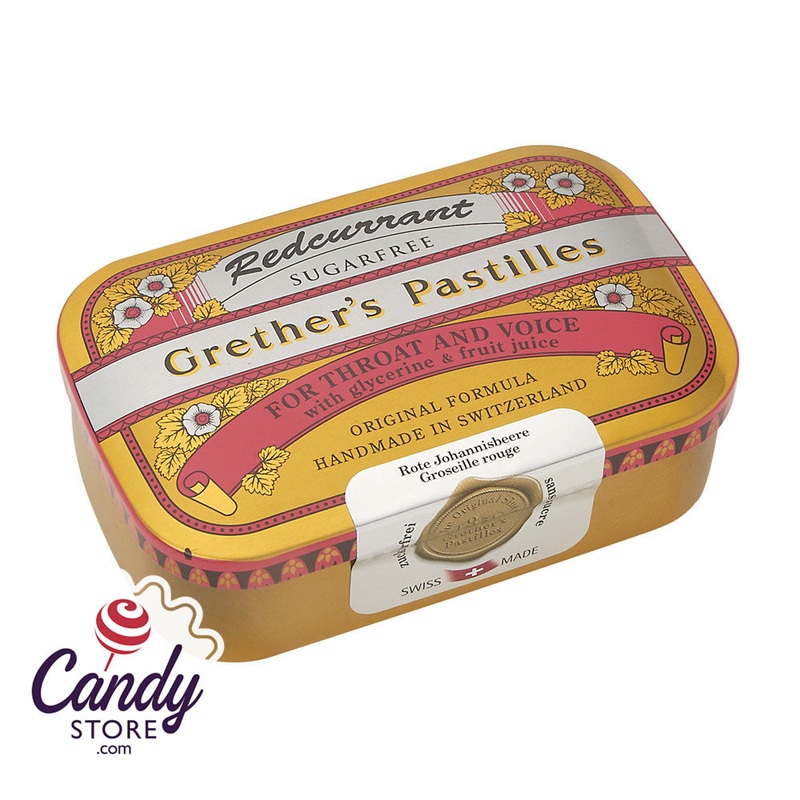 Grether’s Sugar Free Red Currant Pastilles 3.7oz Tin – 12ct