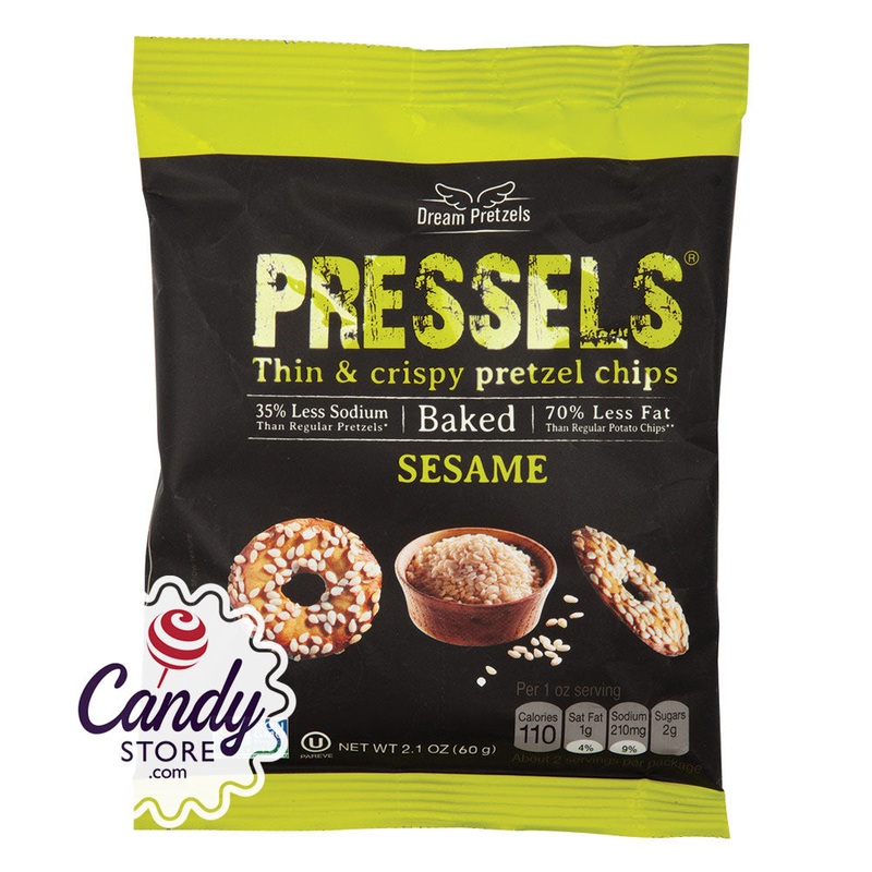 Pressels Pretzel Chips Sesame 2.1oz Pouch – 48ct