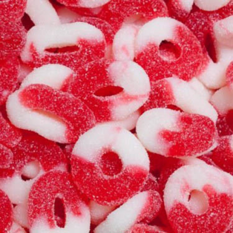 Red Cherry Gummy Rings Candy – 4.5lb