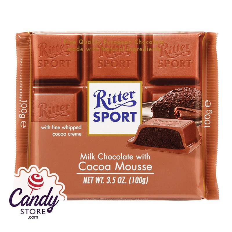 Ritter Sport Milk Chocolate with Cocoa Mousse Bars – 11ct