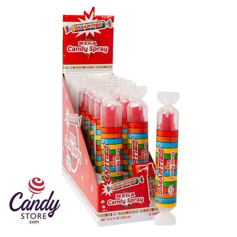 Smarties Mega Candy Spray 1.18oz – 12ct