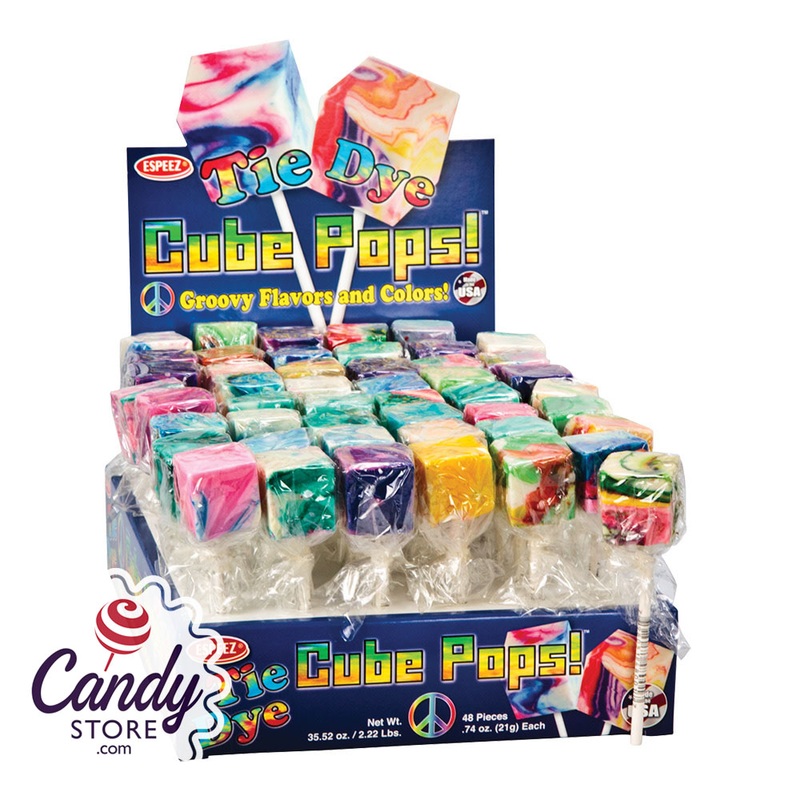 Tie Dye Cube Pops – 48ct