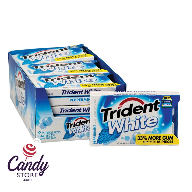 Trident White Peppermint Gum – 9ct
