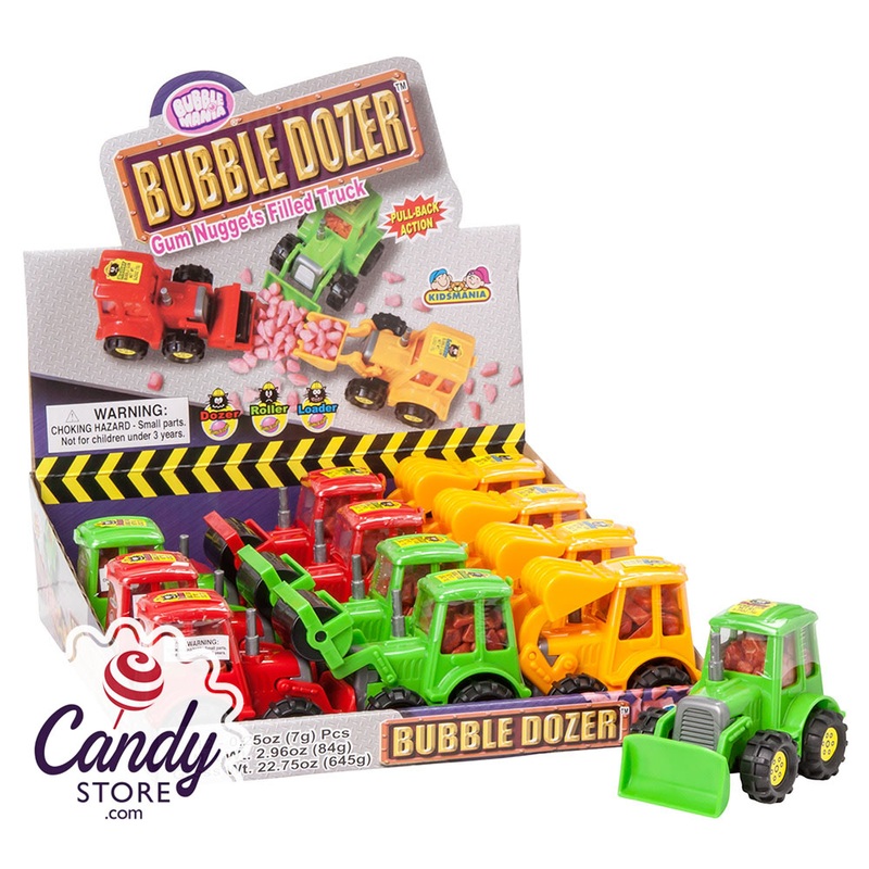 Bubble Dozer Gum Nuggets Filled Trucks 0.25oz – 12ct