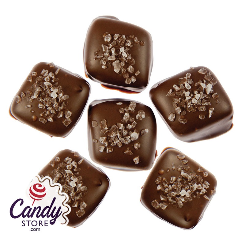 Dark Chocolate Sea Salt Caramels Maltitol – 5lb Bulk