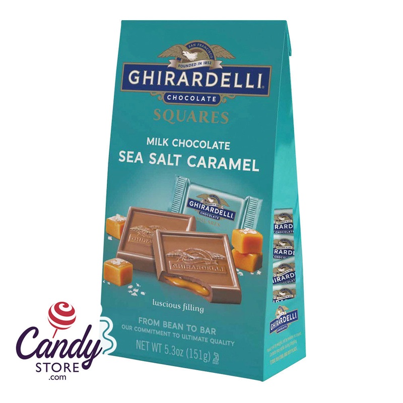 Ghirardelli Squares Sea Salt Carmel Milk Chocolate Bags – 6ct