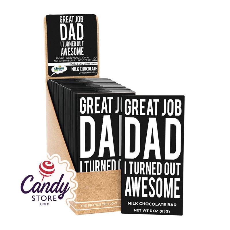 Great Job Dad Milk Chocolate 3oz Bar – 20ct