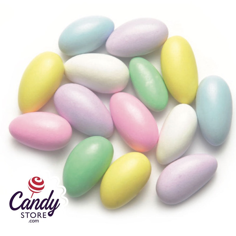 Jordan Almonds White & Pastel – 7lb Bulk