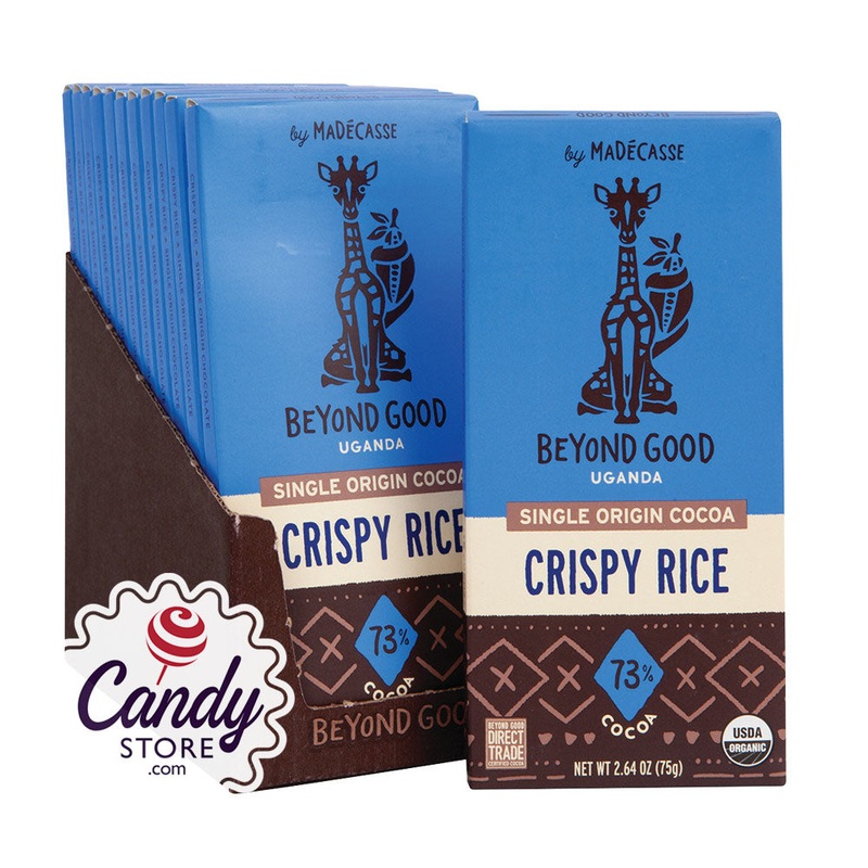 Madecasse Beyond Good 73% Chocolate Crispy Rice 2.64oz Bar – 144ct