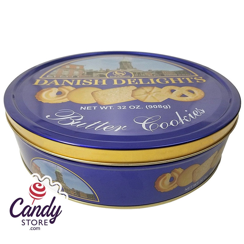 Sherwood Danish Delights Butter Cookies 32oz Tin – 6ct