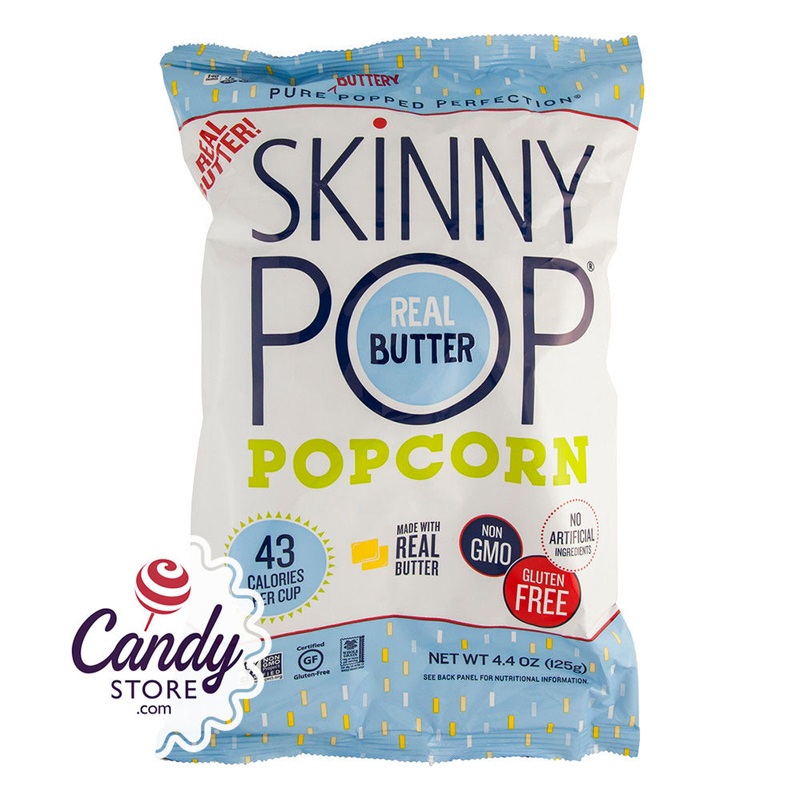 Skinnypop Real Butter Popcorn 4.4oz Bags – 12ct