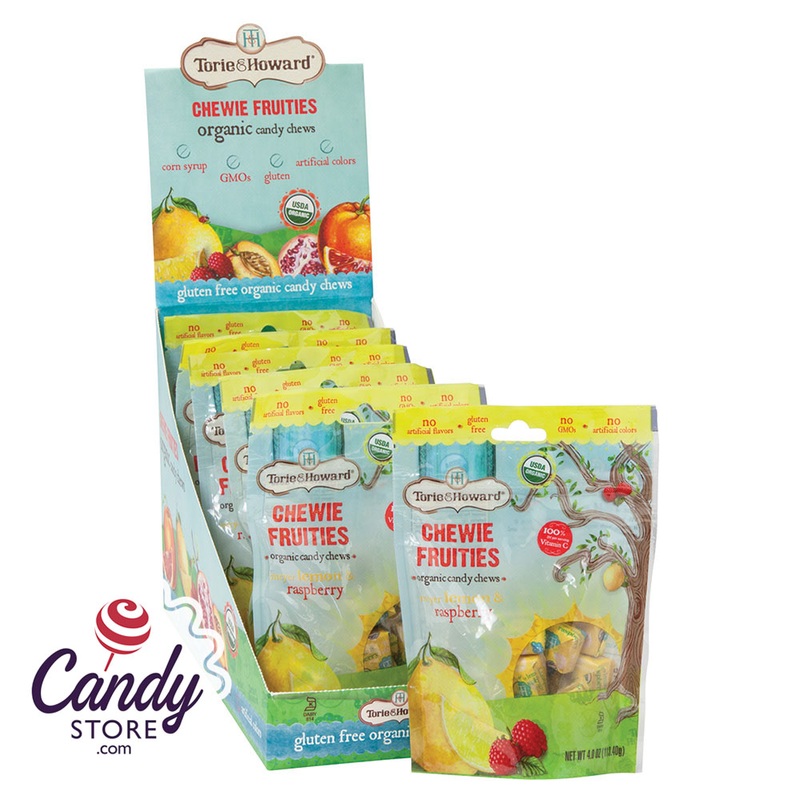 Torie & Howard Lemon Raspberry Chewie Fruities 4oz Pouch – 6ct