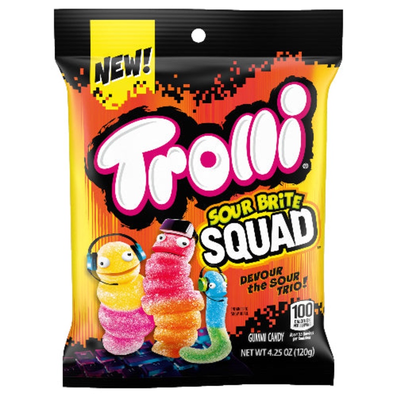 Trolli Sour Brite Squad Gummi Candy 4.25 oz. Bag