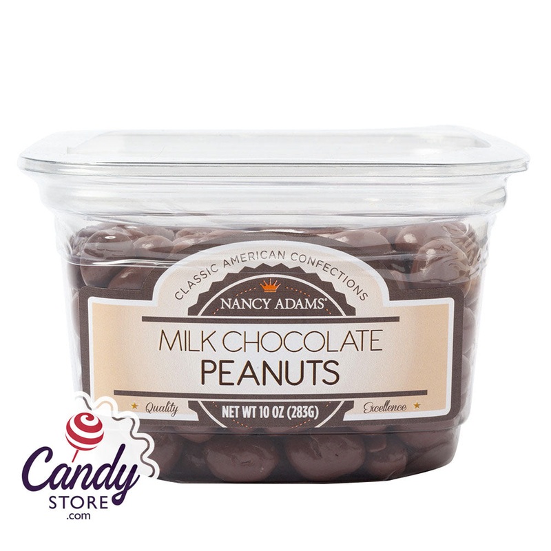 Tub Milk Chocolate Peanuts 10oz Tub Nancy Adams – 12ct