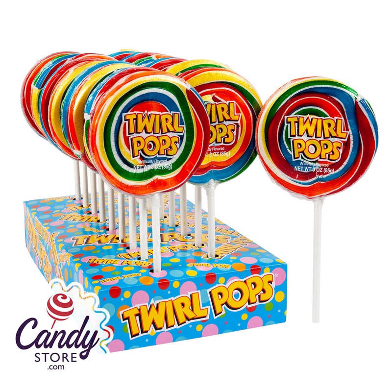 Twirl Pops Carnival Lollipops Candy – 36ct