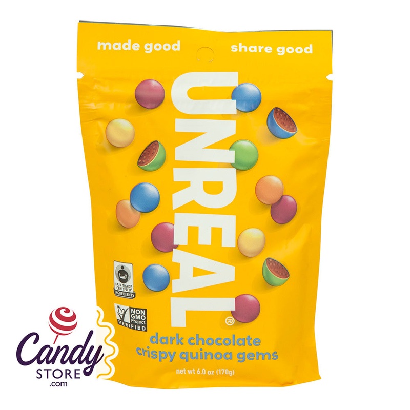 Unreal Dark Chocolate Crispy Quinoa Gems – 6ct
