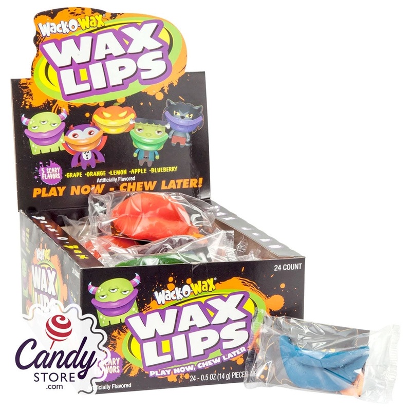 Wack-O-Wax Assorted Flavor Wax Lips – 24ct