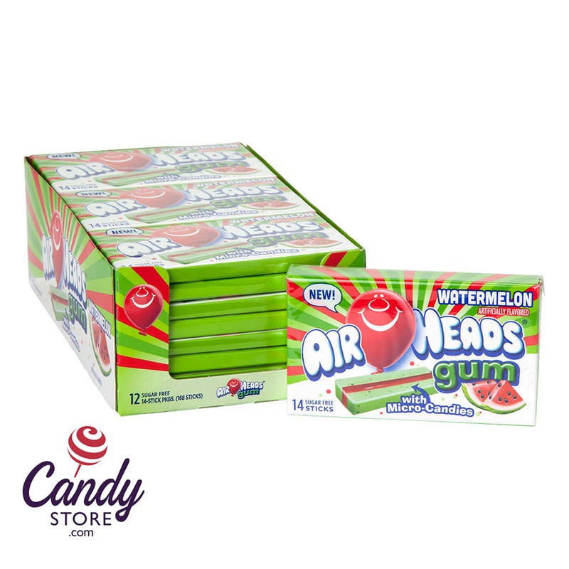 Airheads Watermelon Gum 14 Piece – 12ct