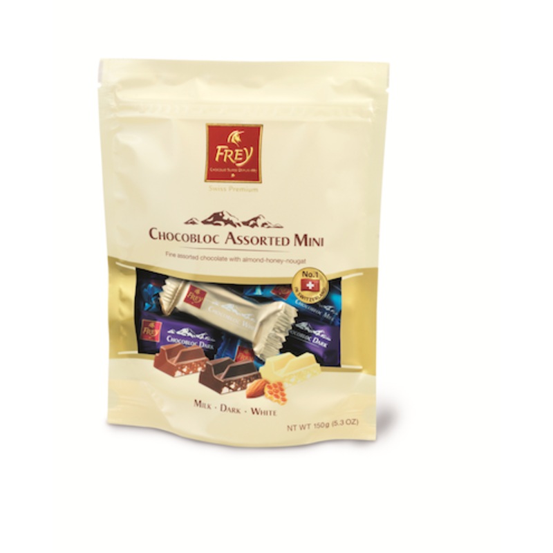 Frey Chocobloc Assorted Mini Bars Standup Bags – 6ct