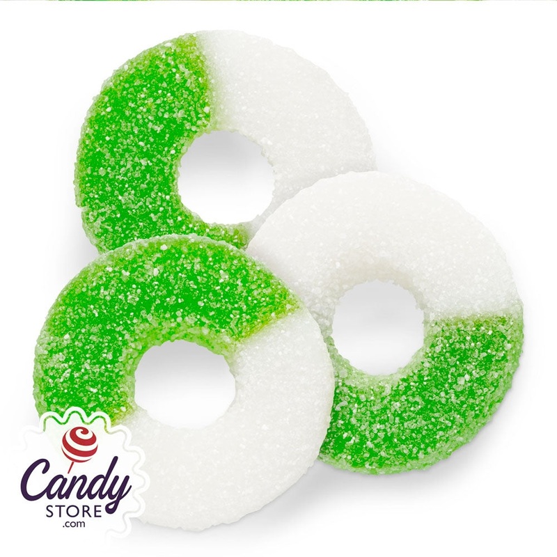 Green Apple Gummy Rings Candy – 5lb