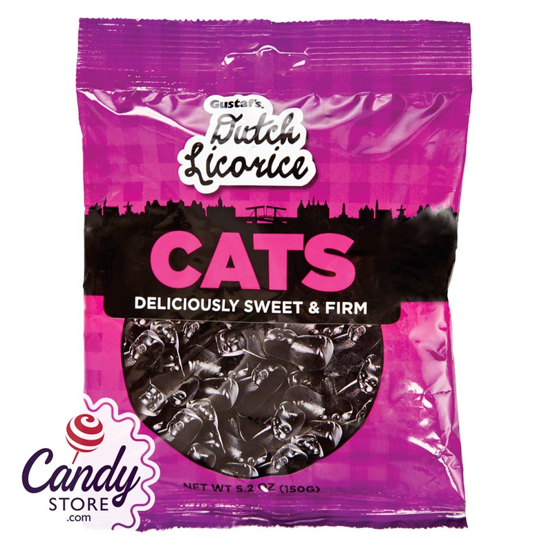 Gustaf’s Licorice Cats 5.2oz Peg Bag – 12ct