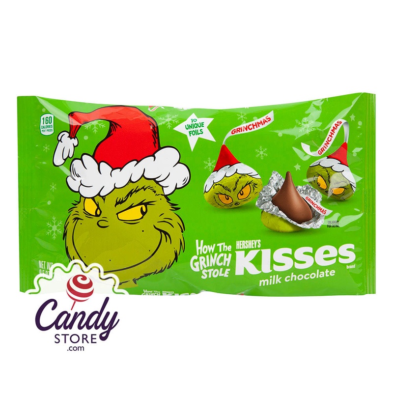 Hershey Kiss Milk Chocolate Grinch 9.5oz – 9.5lb