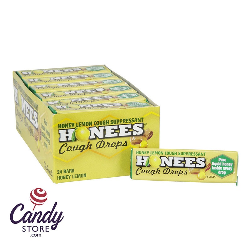 Honees Honey Lemon Cough Drops 9 Pc Stick – 24ct
