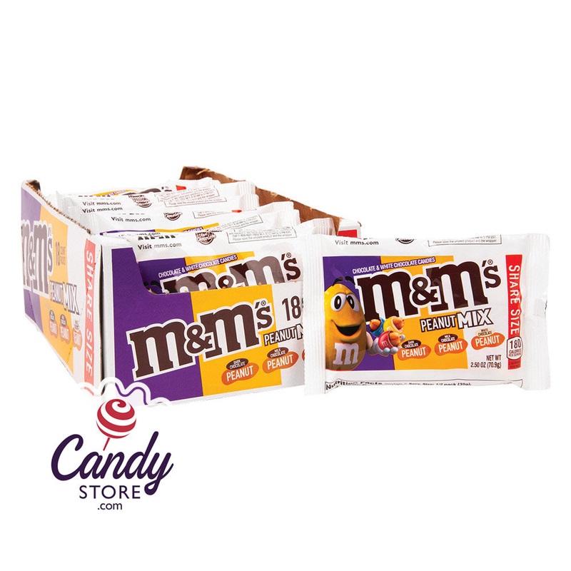 M&M’s Peanut Mix Share Size 2.5oz Bags – 108ct