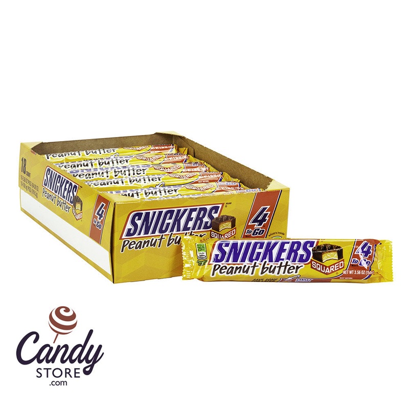 Snickers Peanut Butter Squared 3.56oz Share Size Bar – 18ct