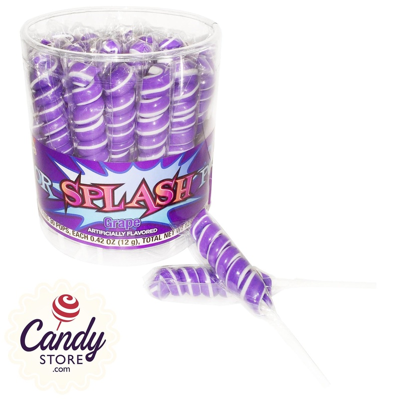 Spiral Color Splash Mini Pops Purple – 30ct
