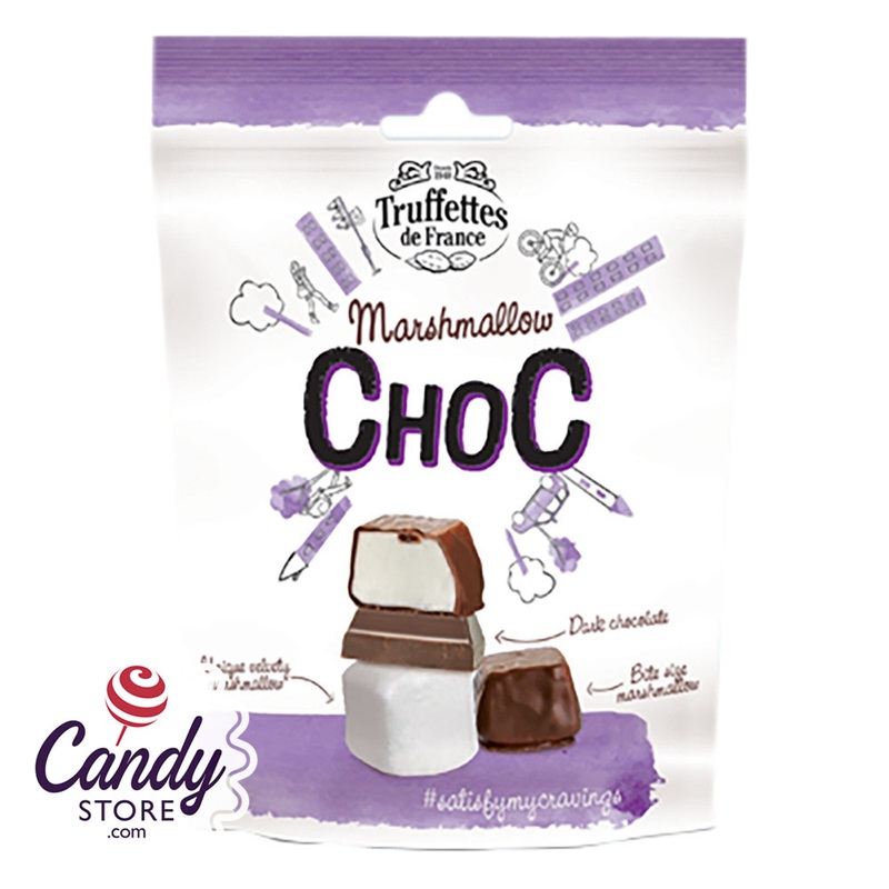 Truffettes De France Dark Chocolate Marshmallow 3.52oz Peg Bag – 12ct