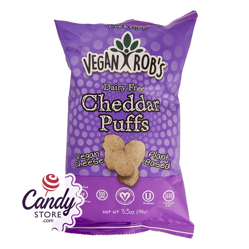 Vegan Rob’s Dairy Free Cheddar Puffs 3.5oz Bags – 12ct